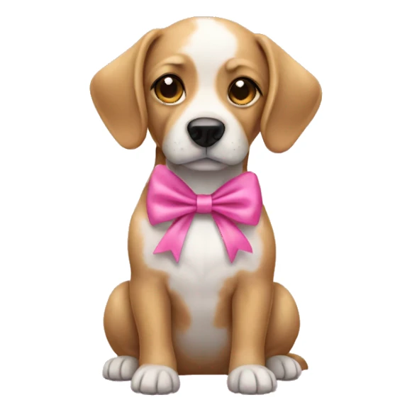 Dog with pink bows  sticker