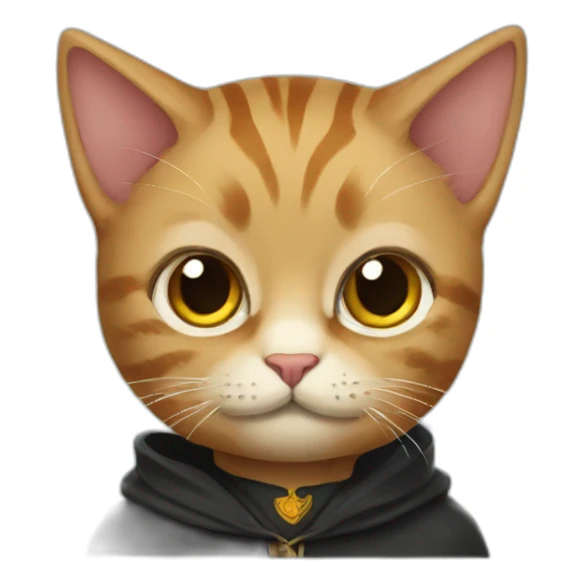 cat in a harry potter costume sticker