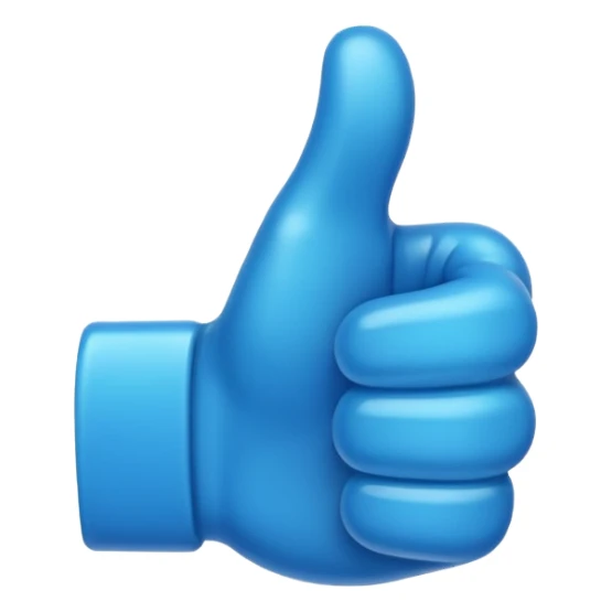 Like blue emoji Facebook sticker