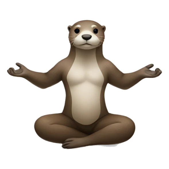 yoga otter sticker