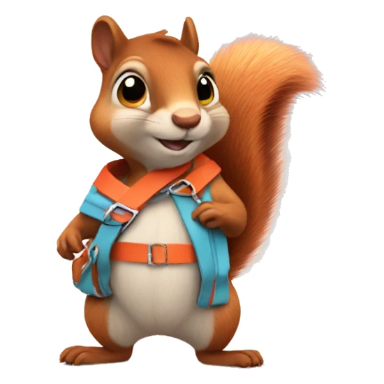 Squirrel with broken are in colourful sling sticker