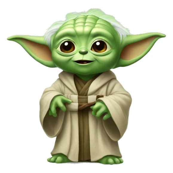 happy Yoda sticker