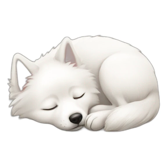 Japanese spitz sleep sticker