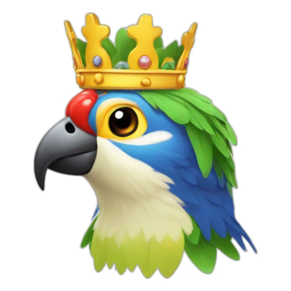 Perroquet avec une couronne sticker