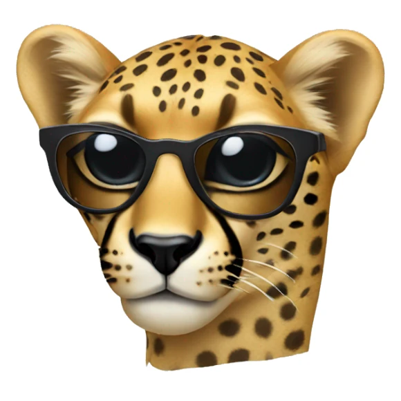 Cheetah with sunglasses on sticker