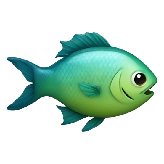 apple in a shape of fish sticker