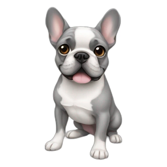 french bulldog grey sticker