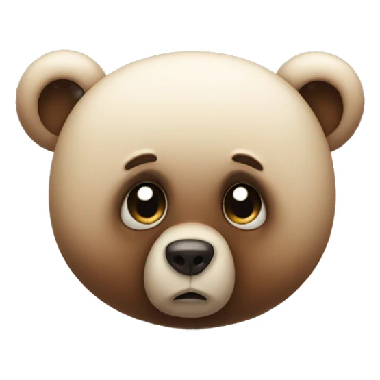 Sad bear with big sad eyes sticker