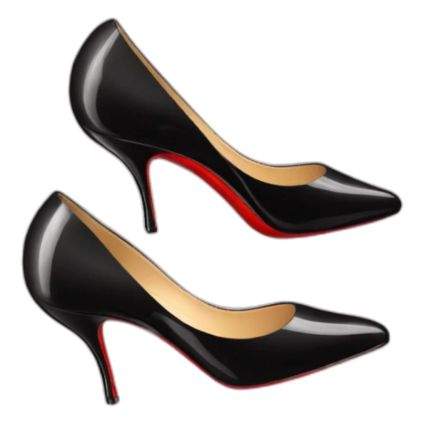 High heels black patent louboutin sticker