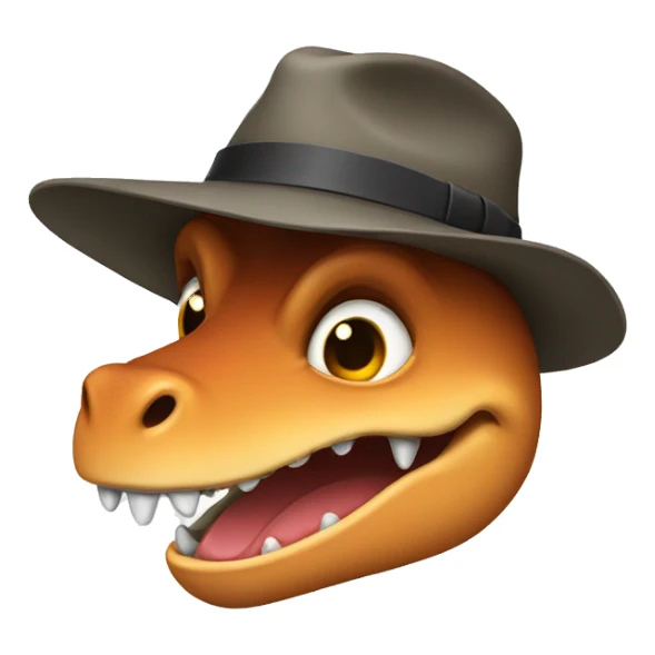 Dinasour with hat sticker
