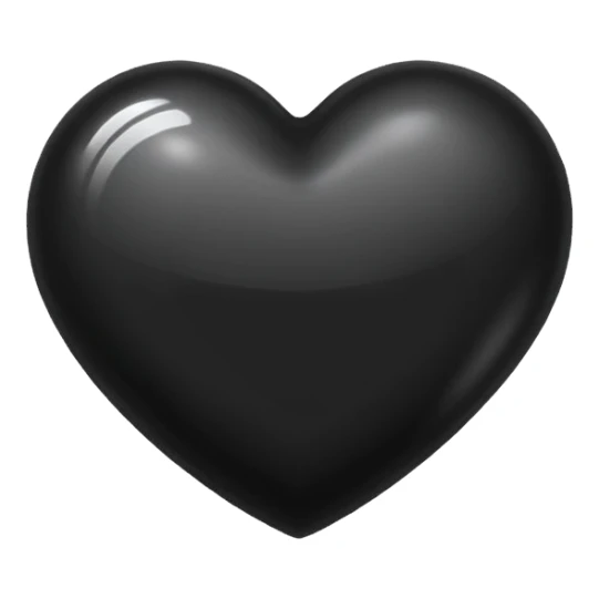 Siyah Kalp Ois sticker