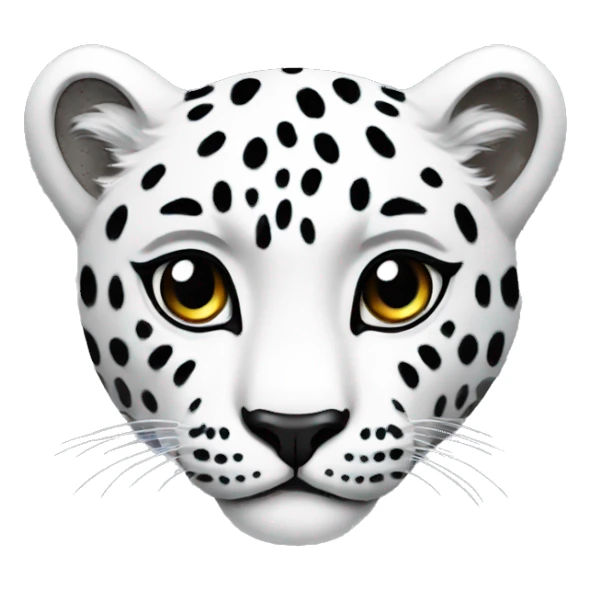  The “White Leopard” sticker set shows a heart sticker