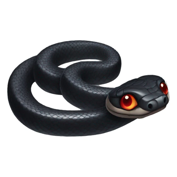 Black snake that has red eyes sticker