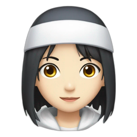 Rukia Kuchiki with engineering white cap sticker