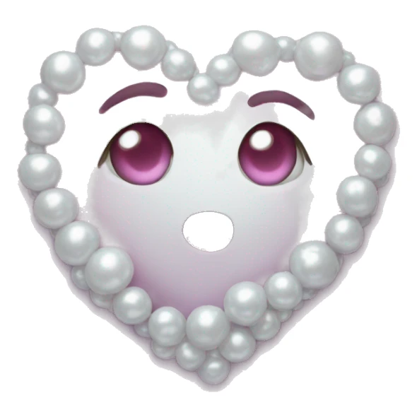 pearl heart sticker