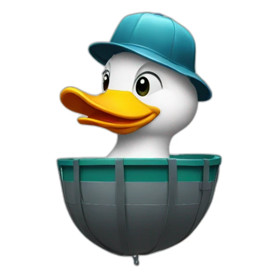 A Duck in Duck buoy sticker