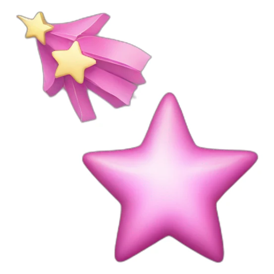 Pink shooting star sticker