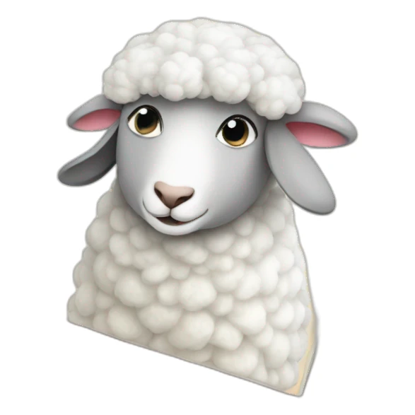 sheep and notebook sticker