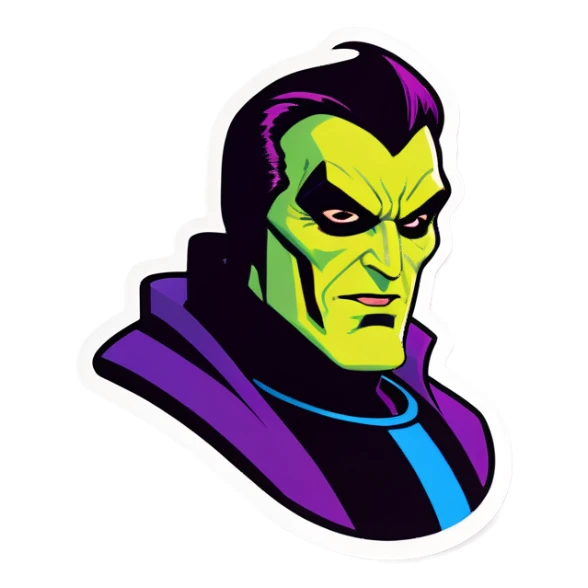Super villain that represents the number 7 sticker