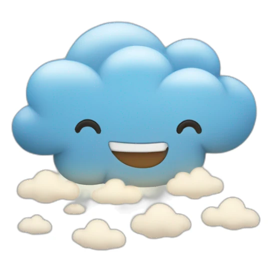 Chat qui vole sur un nuage sticker
