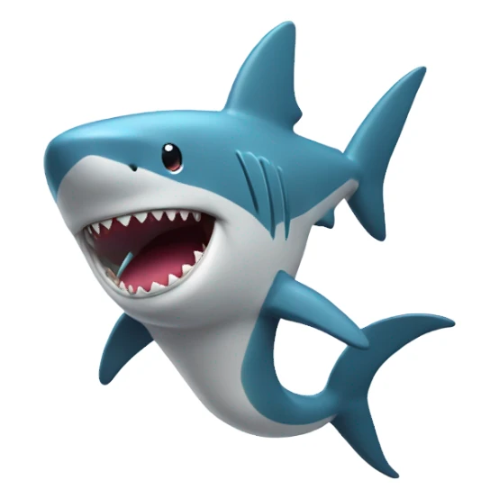 Shark in leotard sticker