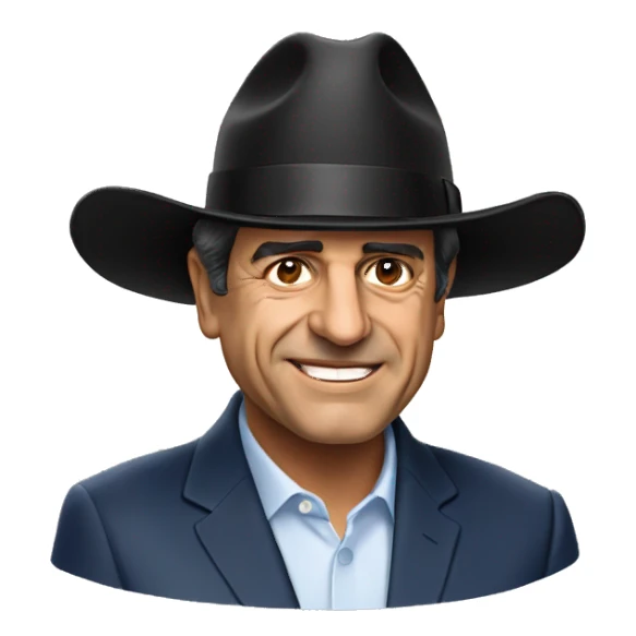 nikos anastasiades with a hat sticker