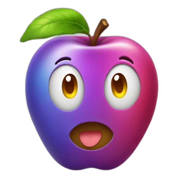 rainbow apple sticker