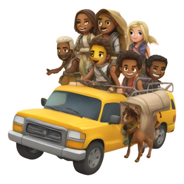 desert adventure with friends sticker