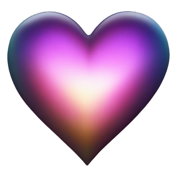 dark warm iridescent SCALE heart sticker