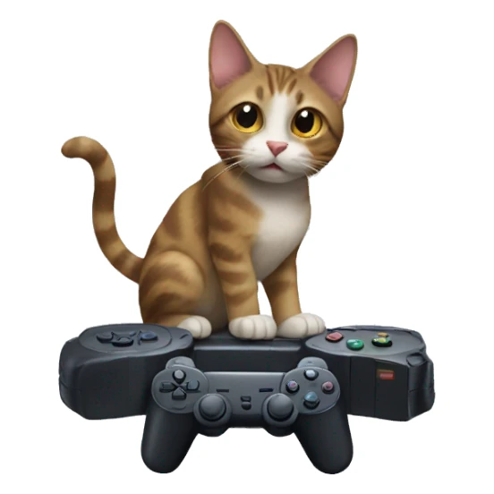 Cat playing PlayStation  sticker