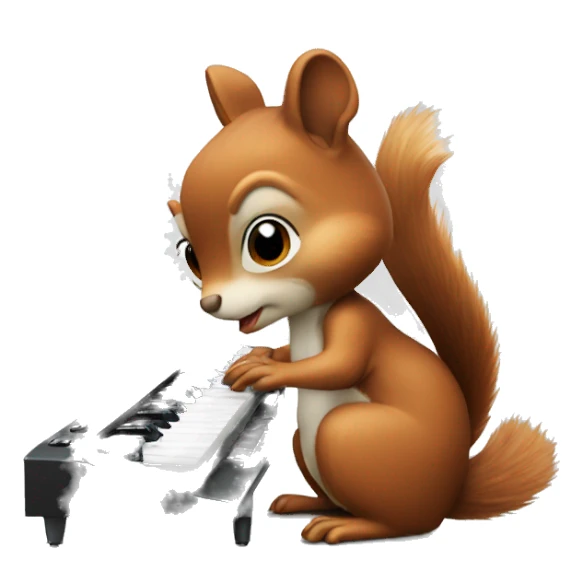 Squirrel play synthesizer sticker