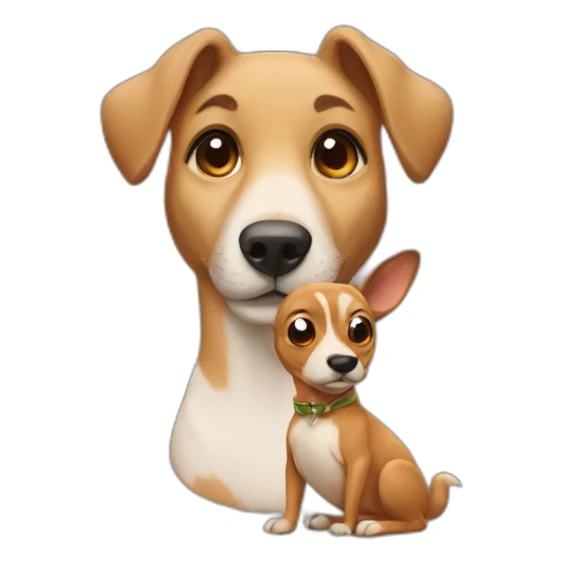 dog with kangaroo sticker