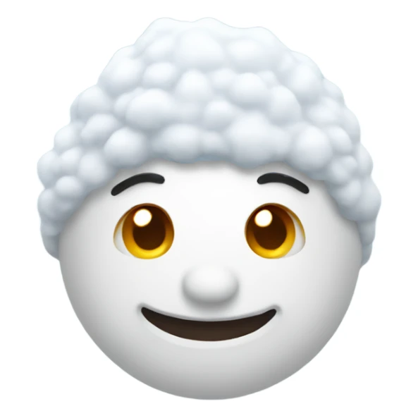 Emoji with snow sticker