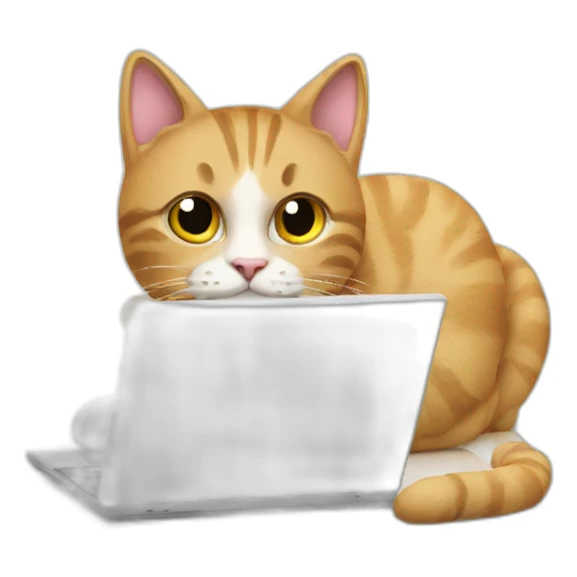 cat-with-laptop sticker