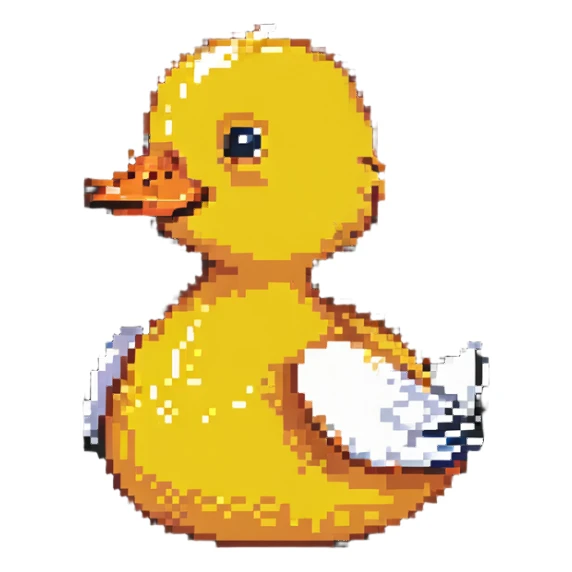 yellow duck with orange beak sticker