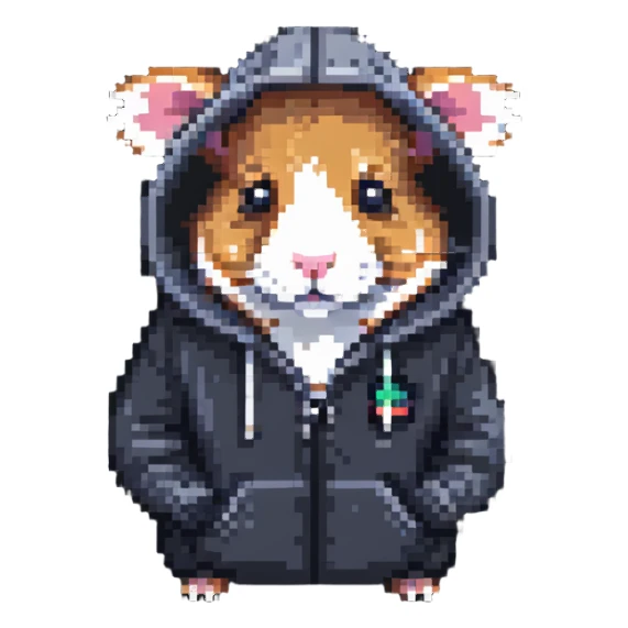 Hamster in a hoodie sticker