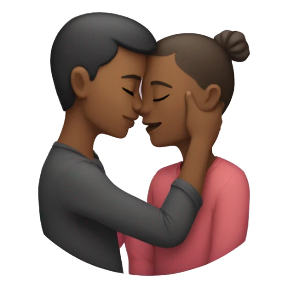 genderless people kissing each other sticker