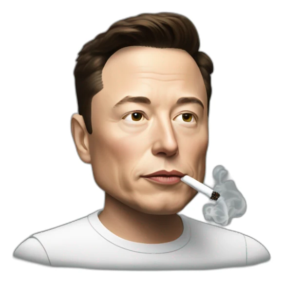 Elon musk smoking sticker