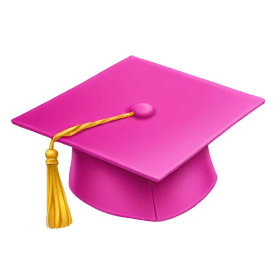 Pink graduation cap sticker