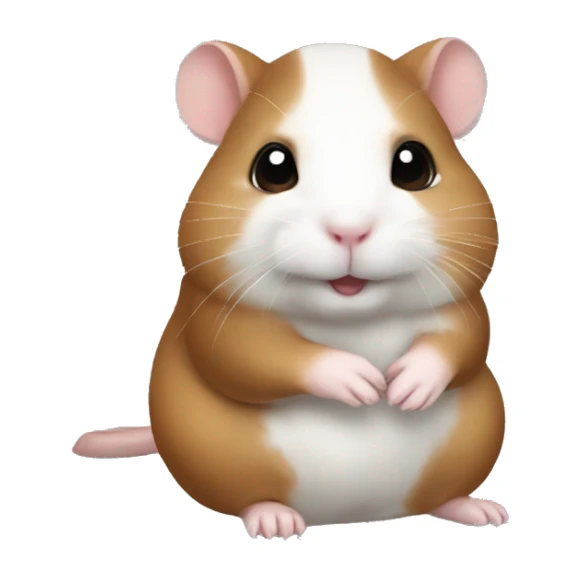 Brown and white hamster  sticker