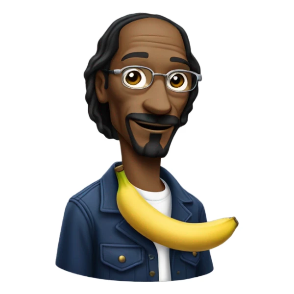 snoop dog smoking a banana  sticker