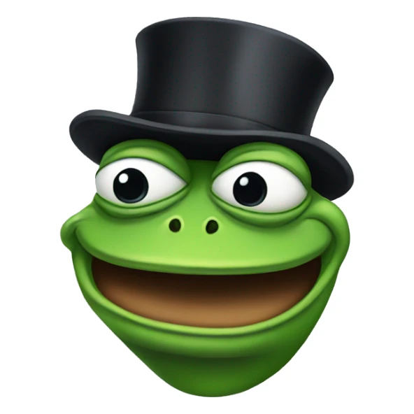 Pepe the Frog with top hat sticker