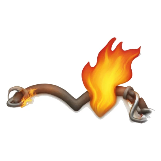 heart on fire and locked sticker