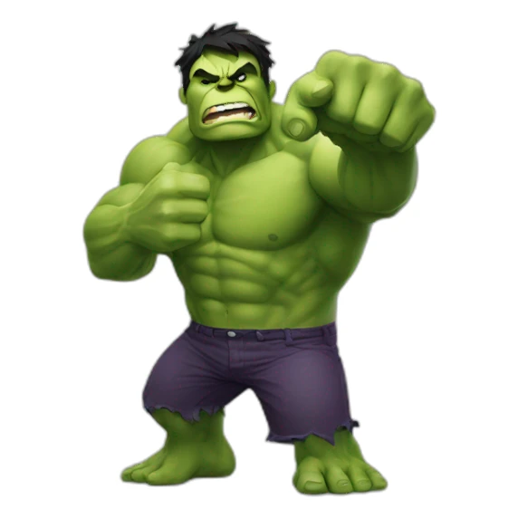 hulk showing stop sign sticker