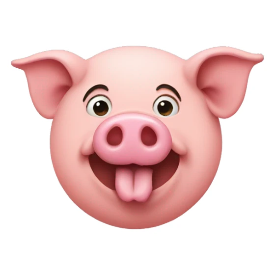 A heart with a pig's nose sticker
