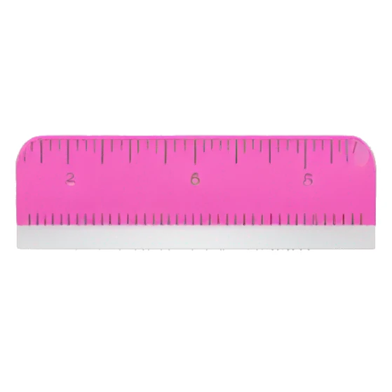 pink ruler sticker