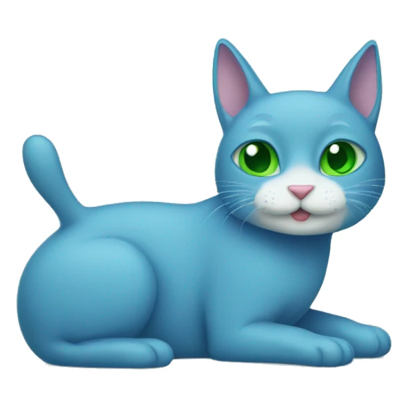 blue cat and green rabit sticker