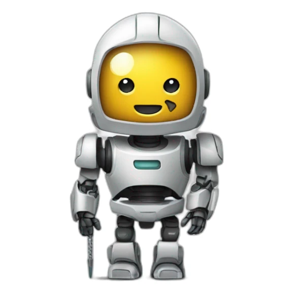 robô pintor com pernas de canetinha sticker