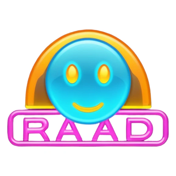  a neon sign that says RAID sticker