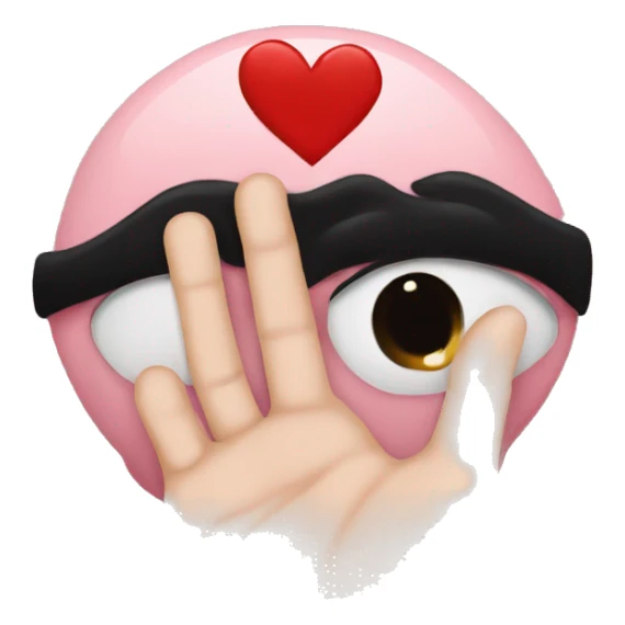 Kiss on the hand sticker